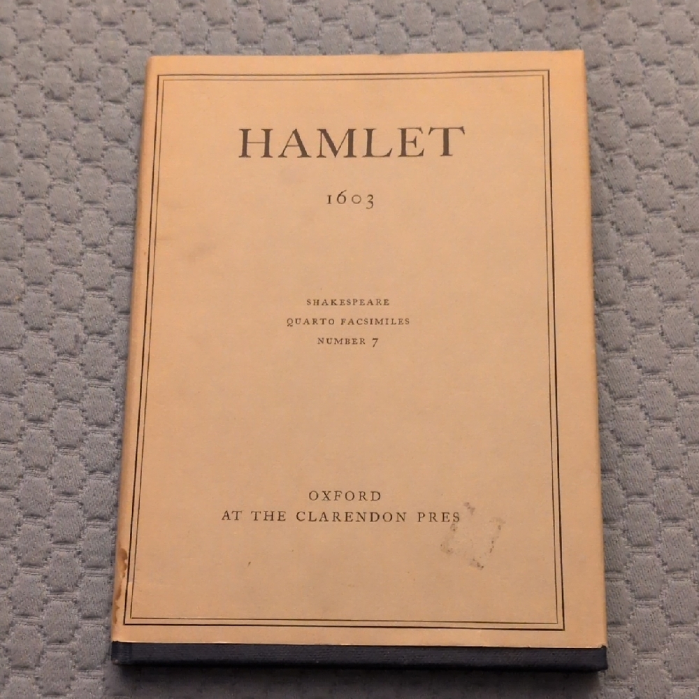 Vintage Hamlet 1603 First Quarto Facsimile Oxford Clarendon 1965
